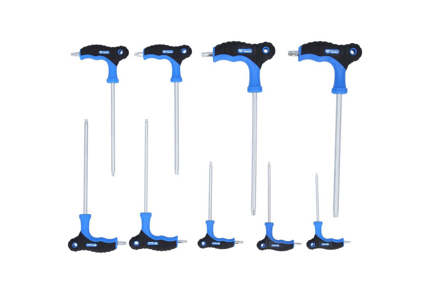 Brilliant Tools Schraubendreher BRILLIANT TOOLS T-Griff-Torx® mit Stirnlochbohrung-Winkelstiftsch... von Brilliant Tools