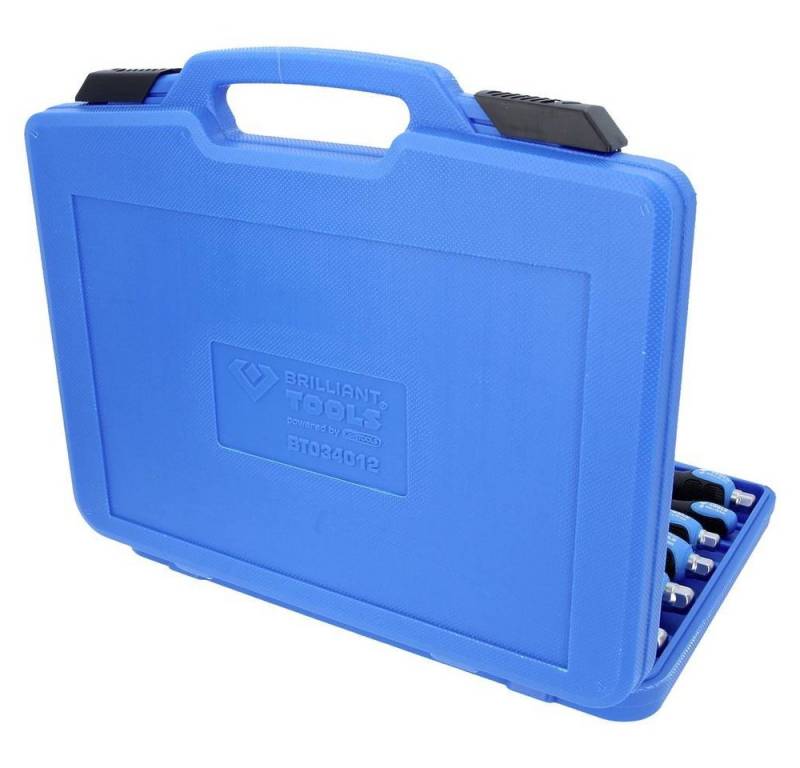 Brilliant Tools Schraubendreher Schraubendreher-Satz mit Schlagkappe, 12-tlg, Schlitz, PH BT034012 von Brilliant Tools