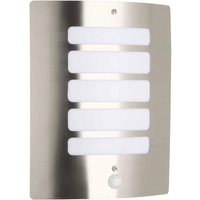 Brilliant - Lampe Todd Außenwandleuchte Bewegungsmelder edelstahl 1x A60, E27, 60W, geeignet für Normallampen (nicht enthalten) IP-Schutzart: 44 von Brilliant