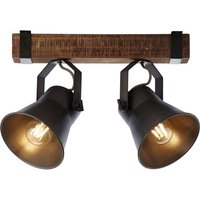 BRILLIANT Deckenleuchte »PLOW«, 2-flammig, 10 W, BxHxT: 400 x 240 x 170 mm, IP 20 - schwarz von Brilliant