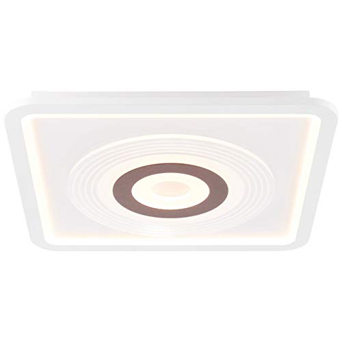 BRILLIANT Jarev Wand- und Deckenleuchte 51x51cm weiß/kaffee Innenleuchten,Deckenleuchten,-dekorativ | 1x 55W LED integriert, (Lichtstrom: 6476lm, Lichtfarbe: 3000-6000K) | Stufenlos dimmbar von Brilliant