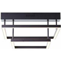 Lampe, Ranut led Deckenleuchte 2flg schwarz, 2x led integriert, 17W led integriert, (1700lm, 3000K), In 3 Stufen über Wandschalter dimmbar - Brilliant von Brilliant