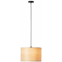 Lampe, Romm Pendelleuchte 35cm holz hell/schwarz, 1x A60, E27, 52W, Kabel kürzbar / in der Höhe einstellbar - schwarz - Brilliant von Brilliant