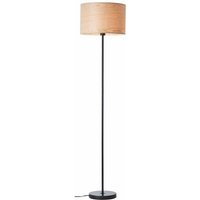 Lampe, Romm Standleuchte 1flg holz hell/schwarz, 1x A60, E27, 52W, Mit Fußschalter - schwarz - Brilliant von Brilliant