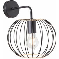 Lampe, Silemia Wandleuchte schwarz matt, 1x A60, E27, 52W, Für LED-Leuchtmittel geeignet - schwarz - Brilliant von Brilliant