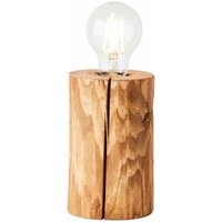 Brilliant - Lampe, Trabo Tischleuchte 15cm kiefer gebeizt, Holz, 1x A60, E27, 25W,Normallampen (nicht enthalten) - braun von Brilliant