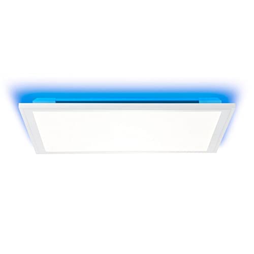 BRILLIANT Lampe Allie LED Deckenaufbau-Paneel 40x40cm weiß | 1x 25W LED integriert, (2734lm, 2700-6500K) | Mit Fernbedienung/Dimmbar/Nachtlichtfunktion von Brilliant