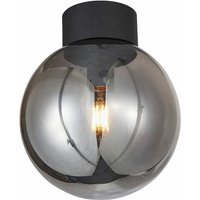 Lampe Astro Deckenleuchte 25cm schwarz/rauchglas 1x A60, E27, 60W, geeignet für Normallampen (nicht enthalten) Für LED-Leuchtmittel geeignet von Brilliant