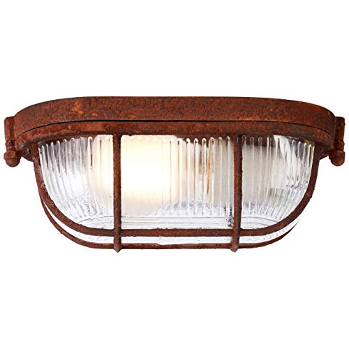 BRILLIANT Lampe Bobbi Wand- und Deckenleuchte 21cm rostfarbend | 1x A60, E27, geeignet für Normallampen (nicht enthalten) | Für LED-Leuchtmittel geeignet von Brilliant