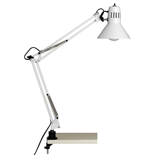 BRILLIANT Lampe Hobby Schreibtischklemmleuchte weiß | 1x A60, E27, 40W, geeignet für Normallampen (nicht enthalten), 165 x 600 x 500 cm von Brilliant