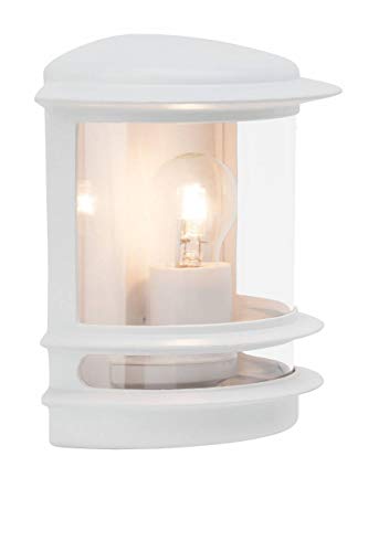BRILLIANT Lampe Hollywood Außenwandleuchte weiß | 1x A60, E27, 60W, geeignet für Normallampen (nicht enthalten) | IP-Schutzart: 44 - spritzwassergeschützt von Brilliant