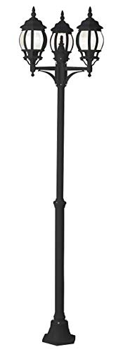 BRILLIANT Lampe Istria Außenstandleuchte 3flg schwarz | 3x A60, E27, 60W, geeignet für Normallampen (nicht enthalten) | IP-Schutzart: 23 - regengeschützt von Brilliant