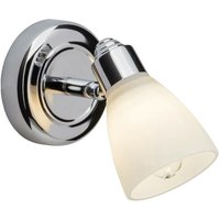 Lampe Kensington Wandspot chrom/weiß 1x QT14, G9, 28W, geeignet für Stiftsockellampen (nicht enthalten) IP-Schutzart: 44 - spritzwassergeschützt von Brilliant