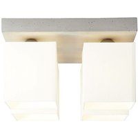 Lampe Monty Deckenleuchte 4flg beton/weiß 4x A60, E27, 40W, geeignet für Normallampen (nicht enthalten) - grau - Brilliant von Brilliant