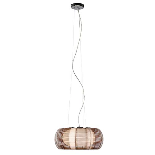 BRILLIANT Lampe Relax Pendelleuchte 40cm bronze/chrom | 2x A60, E27, 30W, g.f. Normallampen n. ent. | In der Höhe einstellbar/Kabel kürzbar | Für LED-Leuchtmittel geeignet von Brilliant