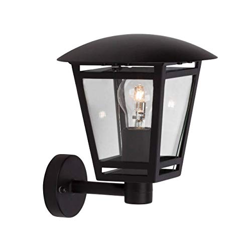 Brilliant Lampe Riley Außenwandleuchte stehend schwarz | 1x A60, E27, 40W, geeignet für Normallampen (nicht enthalten) | IP-Schutzart: 44 - spritzwassergeschützt von Brilliant