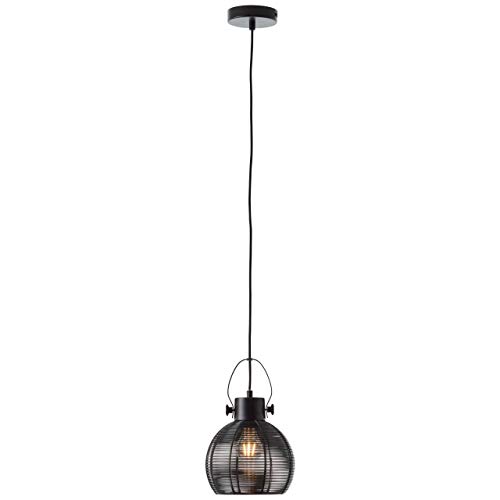 BRILLIANT Lampe Sambo Pendelleuchte 20cm schwarz | 1x A60, E27, 60W, geeignet für Normallampen (nicht enthalten) | In der Höhe einstellbar/Kabel kürzbar von Brilliant