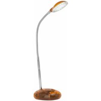 Brilliant - Lampe Timmi led Tischleuchte transparent/orange 1x 2W led integriert, (100lm, 6000K) Mit Druckschalter an der Basis von Brilliant