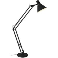 BRILLIANT Lampe Winston Standleuchte 1flg schwarz 1x A60, E27, 60W, geeignet für Normallampen (nicht enthalten) Mit Fußschalter / Kopf schwenkbar von Brilliant