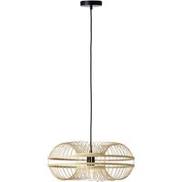 BRILLIANT Pendelleuchte »BUSAN«, 1-flammig, 40 W, Ø 480 mm, IP 20 - schwarz | beige von Brilliant