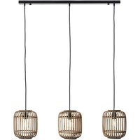 BRILLIANT Pendelleuchte »WOODROW«, 3-flammig, 60 W, BxHxT: 1050 x 1250 x 215 mm, IP 20 - braun von Brilliant