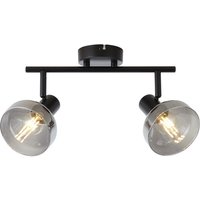 BRILLIANT Wand-/Deckenleuchte »REFLEKT«, 2-flammig, 18 W, BxHxT: 430 x 195 x 200 mm, IP 20 - schwarz | grau von Brilliant