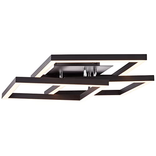 Brilliant 3 flammige LED Deckenlampe - dekorative Deckenleuchte dimmbar in 3 Stufen über Wandschalter - max. 42W mit warmweißer Lichtfarbe aus Metall/Kunststoff, in schwarz - 13x45cm von Brilliant