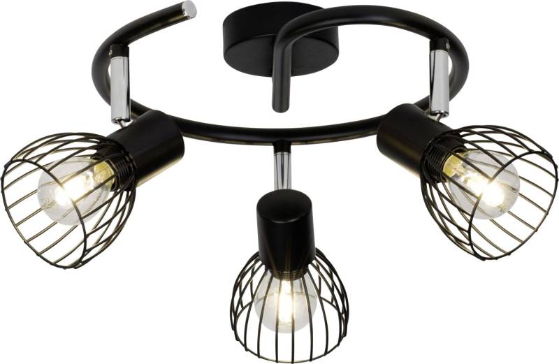 Brilliant 3er Spot Blacky schwarz Ø 30 cm E14 von Brilliant