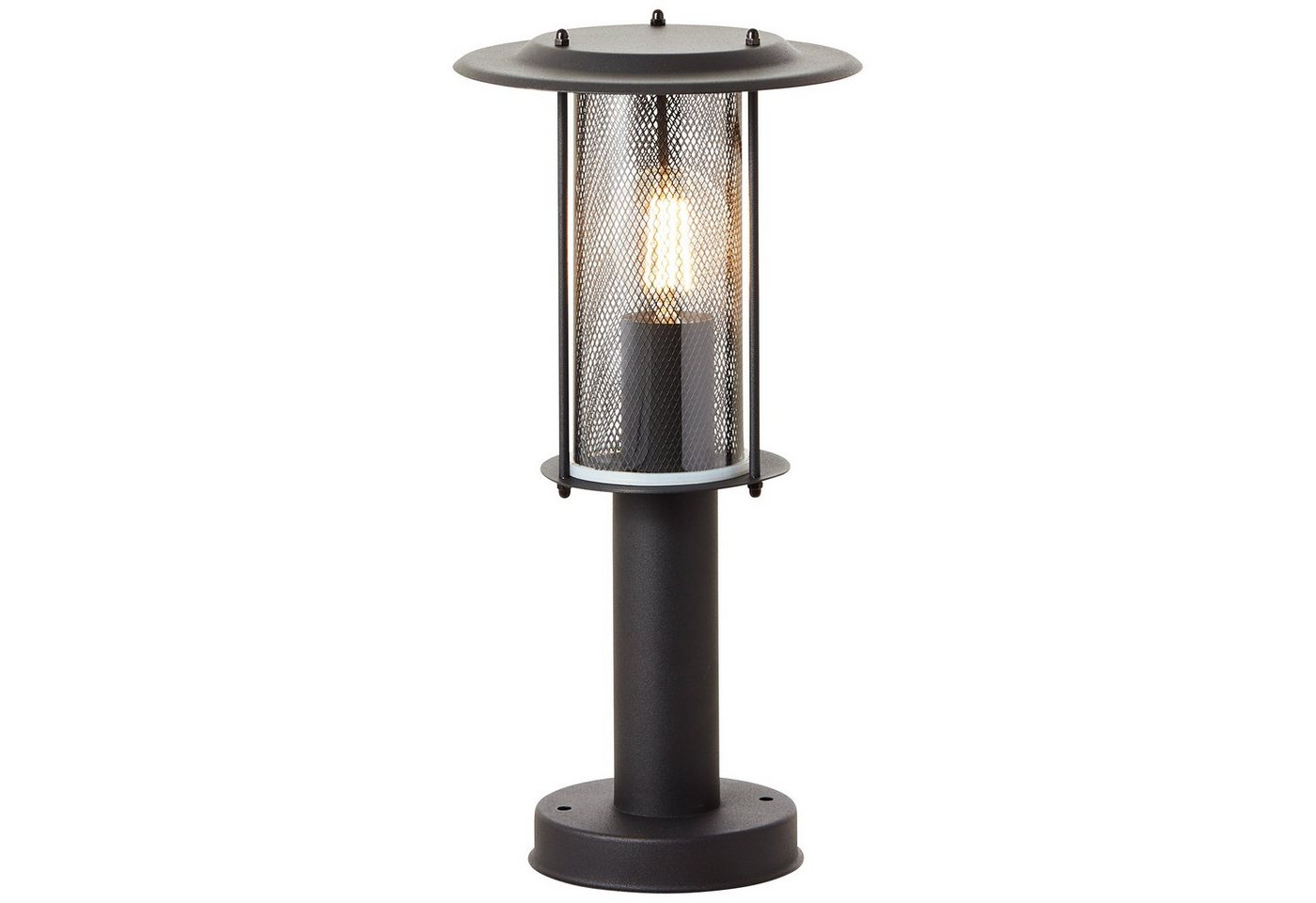 Brilliant Außen-Stehlampe, Detroit Außensockelleuchte 40cm schwarz matt Metall/Kunststoff 1x A6 von Brilliant