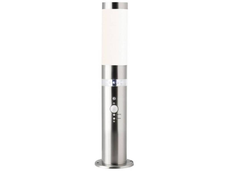Brilliant Außen-Stehlampe Bole, Bewegungsmelder, Neutralweiß, Lampe Bole Außensockelleuchte Bewegungsmelder edelstahl 1x A60, E27 von Brilliant