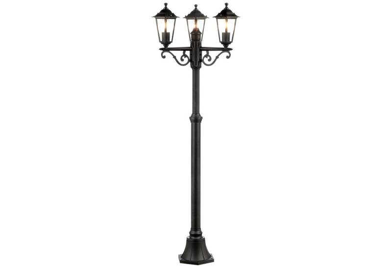 Brilliant Außen-Stehlampe Carleen, ohne Leuchtmittel, 200 cm Höhe, Ø 61 cm, 3 x E27, Metall/Glas, schwarz von Brilliant