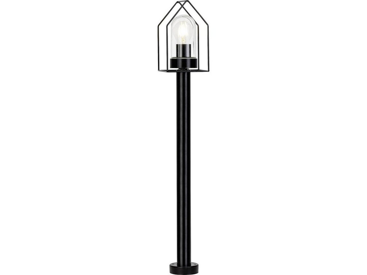 Brilliant Außen-Stehlampe Home, Lampe Home Außenstandleuchte schwarz/transparent 1x A60, E27, 60W, g von Brilliant