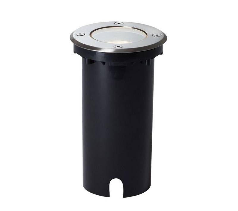 Brilliant Außen-Wandleuchte Itch, Itch Bodenleuchte – Edelstahl, IP67, Ø11 cm, GU10, LED geeignet, Außen von Brilliant