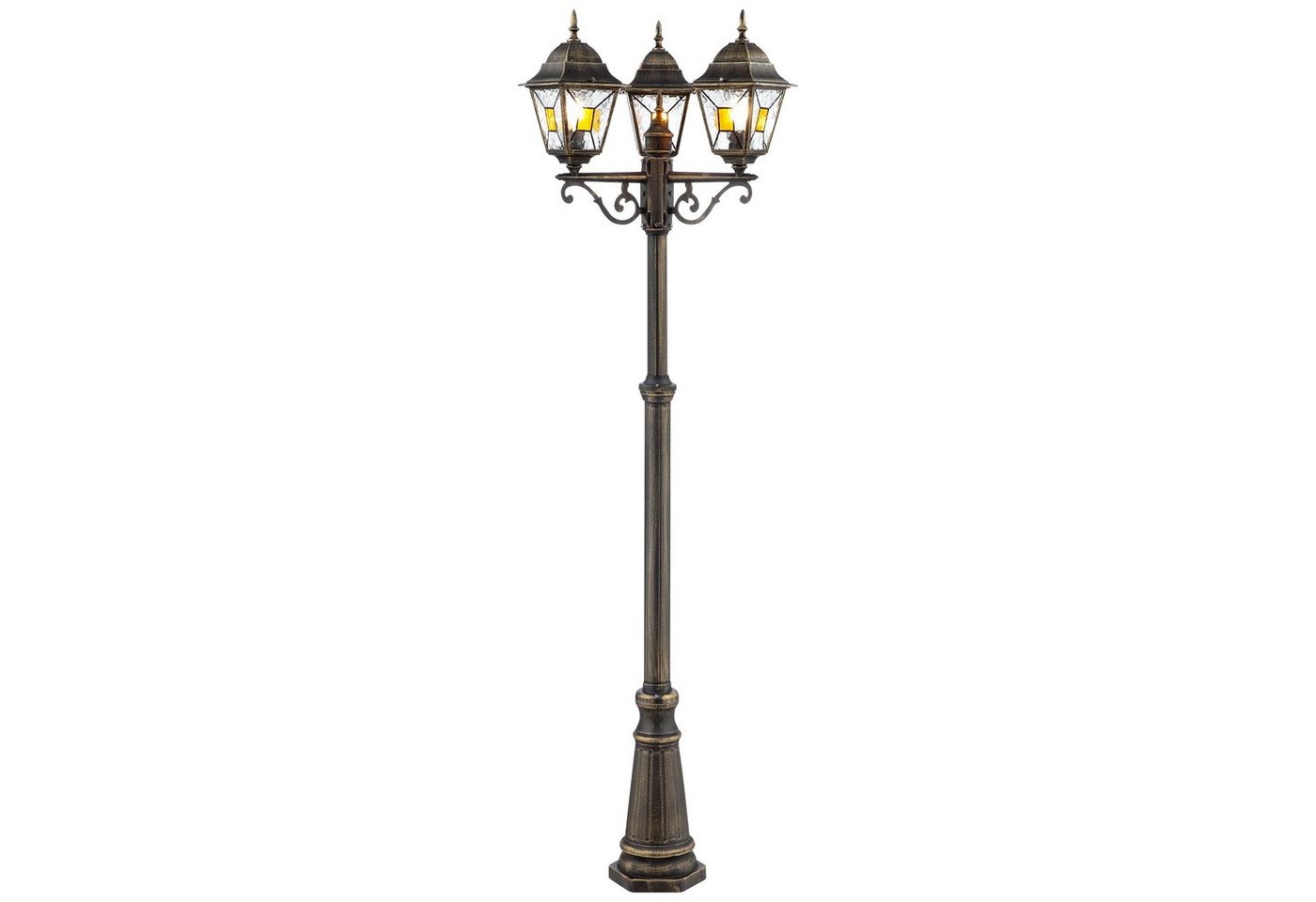 Brilliant Außen-Stehlampe Janel, ohne Leuchtmittel, 3 flammige Stehlampe - Außenstandleuchte - 220cm Höhe - E27 Fassung von Brilliant