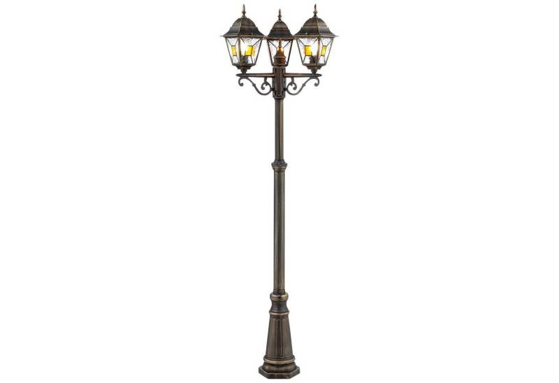 Brilliant Außen-Stehlampe Janel, ohne Leuchtmittel, 3 flammige Stehlampe - Außenstandleuchte - 220cm Höhe - E27 Fassung von Brilliant