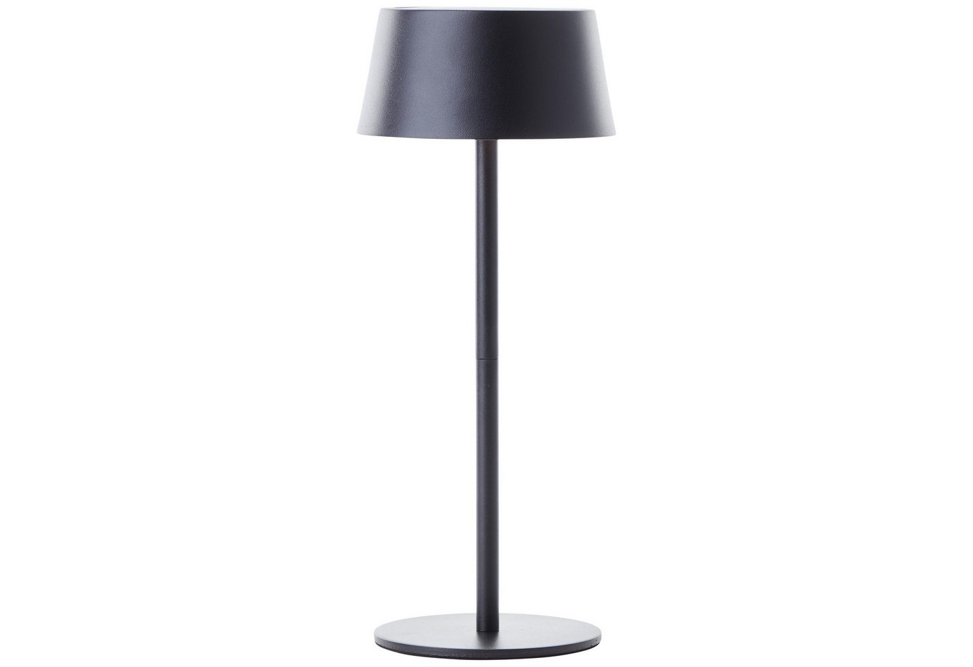Brilliant Außen-Stehlampe Picco, Dimmfunktion, LED fest integriert, Warmweiß, LED Außentischlampe Leuchte mit Solar in schwarz matt per USB ladbar von Brilliant