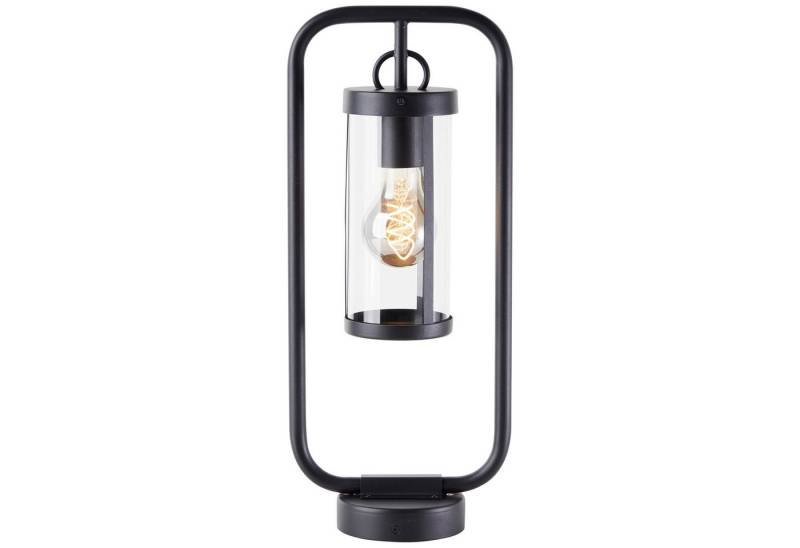 Brilliant Außen-Stehlampe Sidney, ohne Leuchtmittel, Außensockelleuchte, 48 cm, E27, Metall/Glas, schwarz von Brilliant