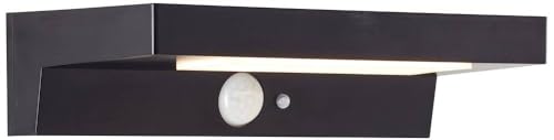 Brilliant Barker G40415/06 Solar-Außenwandleuchte mit Bewegungsmelder LED 3 W Schwarz von Brilliant