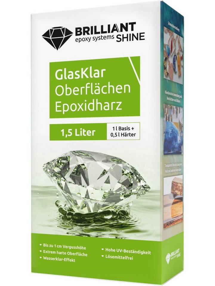 BrilliantShine Bastelnaturmaterial Brilliant Shine Oberflächen Epoxidharz Glasklar von BrilliantShine