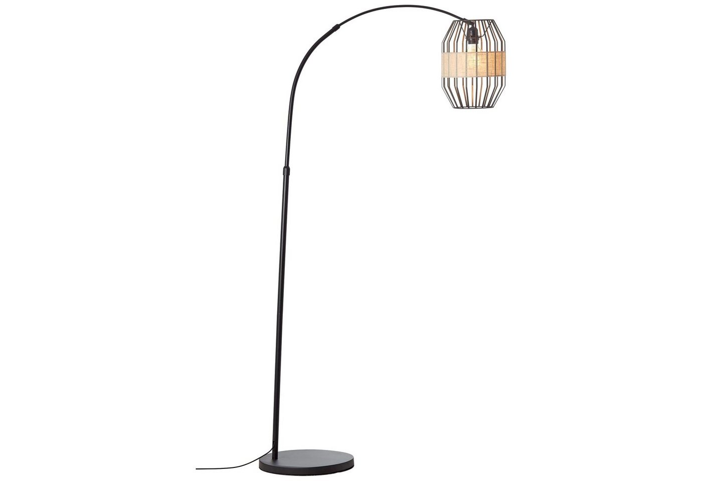 Brilliant Bogenlampe Slope, ohne Leuchtmittel, mit Fußschalter, 171 cm Höhe, E27, Metall/Textil, schwarz/natur Brilliant Bogenlampe Slope, ohne Leuchtmittel, mit Fußschalter, 171 cm Höhe, E27, Metall/Textil, schwarz/natur von Brilliant