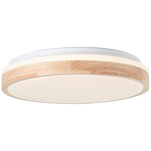 Brilliant Brodsky LED Deckenleuchte 38cm holz hell/weiß, Metall/Holz, 1x LED integriert, 24 W, (Lichtstrom: 2500lm, Lichtfarbe: 3000K) von Brilliant
