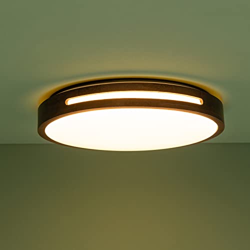 Brilliant Deckenlampe - funktionale LED Deckenleuchte in 3 Stufen über Wandschalter dimmbar - 39cm Durchmesser - LED Leuchtmittel geeignet - Holz/Kunststoff/Metall in holz dunkel/weiß Brilliant Deckenlampe - funktionale LED Deckenleuchte in 3 Stufen über Wandschalter dimmbar - 39cm Durchmesser - LED Leuchtmittel geeignet - Holz/Kunststoff/Metall in holz dunkel/weiß von Brilliant
