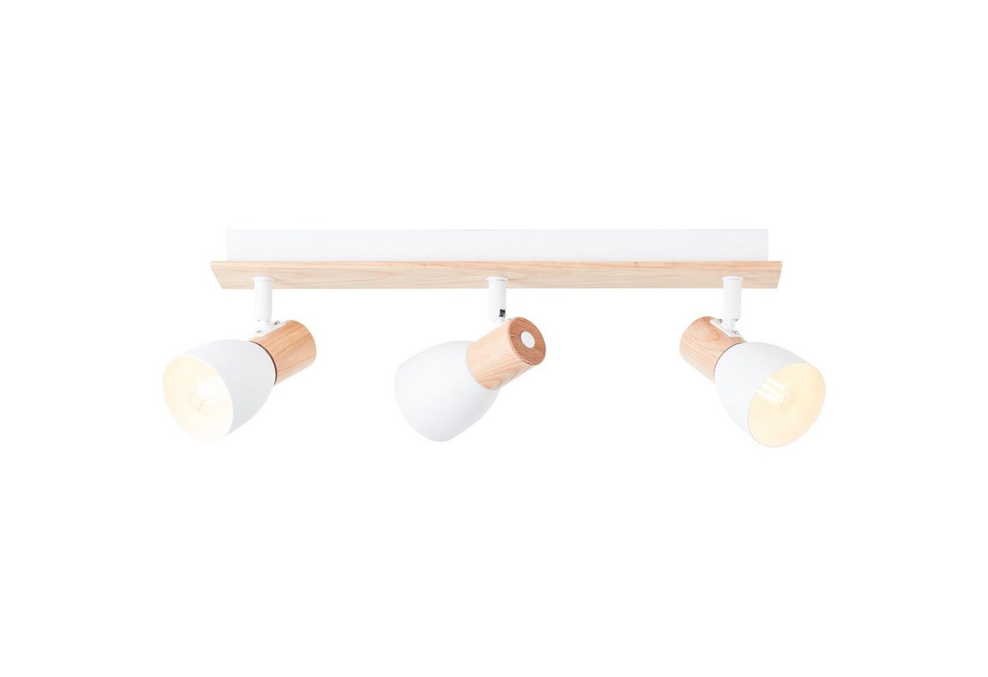 Brilliant Deckenleuchte Daintree, Daintree Spotbalken 3flg weiß/natur, Metall/Holz, 3x D45, E14, 28 W Brilliant Deckenleuchte Daintree, Daintree Spotbalken 3flg weiß/natur, Metall/Holz, 3x D45, E14, 28 W von Brilliant