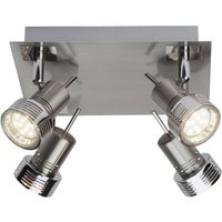 Brilliant Deckenleuchte Kassandra G34735/77 nickel Chrom Metall B/H/L: ca. 22x10,5x22 cm 4 Brennstellen Brilliant Deckenleuchte Kassandra G34735/77 nickel Chrom Metall B/H/L: ca. 22x10,5x22 cm 4 Brennstellen von Brilliant