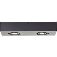 Brilliant - Doro led Deckenleuchte 2flg sand schwarz, Metall, 2x led, GU10, 4,5 w, LED-Reflektorlampen inklusive (Lichtstrom: 345lm, Lichtfarbe: von Brilliant