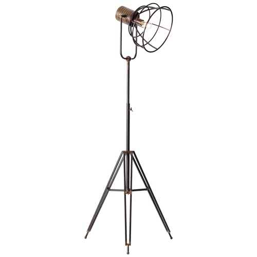Brilliant Lampe Reece Standleuchte dreibeinig schwarz stahl Metall/Holz schwarz 1x A60, E27, 40 W von Brilliant