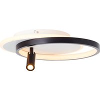 Brilliant - Eunomia led Deckenleuchte 35x30cm 1flg schwarz/weiß, Metall/Kunststoff, 1x led integriert, 24 w , (Lichtstrom: 2500lm, Lichtfarbe: 3000K) von Brilliant