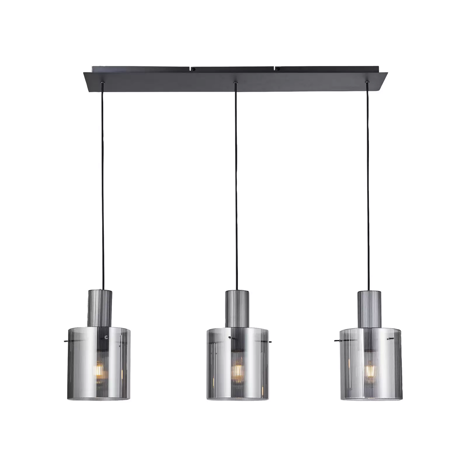 Brilliant Hängelampe Riffelini Länge 98 Cm Rauchgrau Schwarz Hängeleuchte Lampe B-Ware Brilliant Hängelampe Riffelini Länge 98 Cm Rauchgrau Schwarz Hängeleuchte Lampe B-Ware von Brilliant