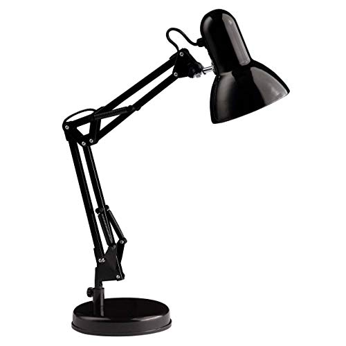 BRILLIANT Lampe Henry Tischleuchte schwarz | 1x A60, E27, 28W, geeignet für Normallampen (nicht enthalten) | Mit Schnurzwischenschalter von Brilliant