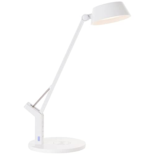 BRILLIANT Lampe, Kaila LED Tischleuchte mit Induktionsladeschale weiß, 1x LED integriert, 8W LED integriert, (710lm, 3100-6100K), Kabelloses Aufladen von mobilen Geräten von Brilliant